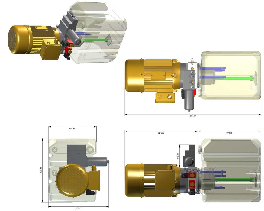 220v hydraulique pompe pack type bloc de puissance hydraulique unité de  puissance