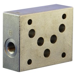 Plaque interm cetop 5 sortie A&B 1/4