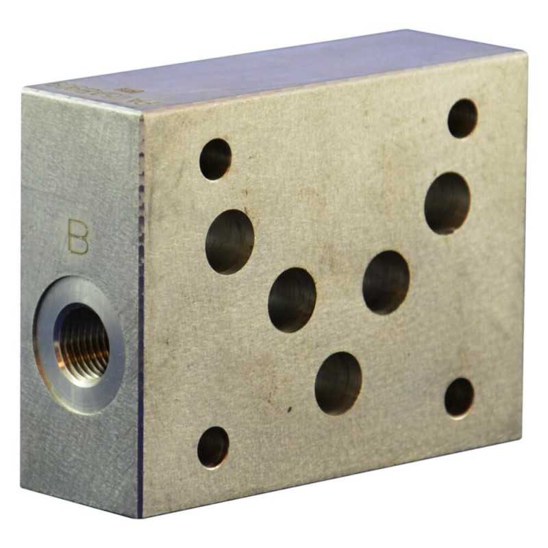 Plaque interm cetop 5 sortie A&B 1/4