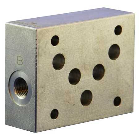 Plaque interm cetop 5 sortie A&B 1/4