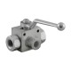 Manual valve - 3V - 3/8" - PN 500 - in L