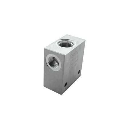 Bloc 3/4" aluminium cavité C16A - Bloc foré - Aluminium