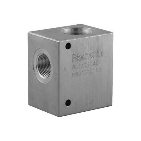 Bloc 1'' alu cavité 004 - Bloc foré - Aluminium
