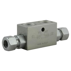 Dual pilot operated check valve 3/8" B2 8 2R pipe 12L - Components