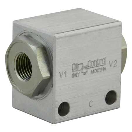 Shuttle valve aluminium 1/4" VFC NC 14 A - Shuttle valve