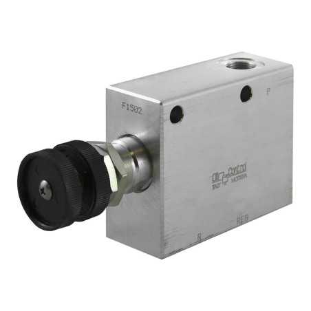 Pressure reducer 20l/mn block 3/8" VRP R VU 38 100 bar max set. handwheel - Pressure reducing Valve