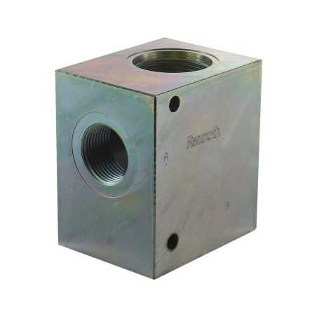 Block 1" acier cavity 004 - Manifold block - Steel
