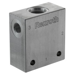 Block 1/4" aluminium cavity 051 - 3-way CA 08A 3N