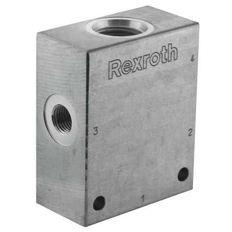 Block 1/4" aluminium cavity 078 - 4-way - Manifold block - Aluminium