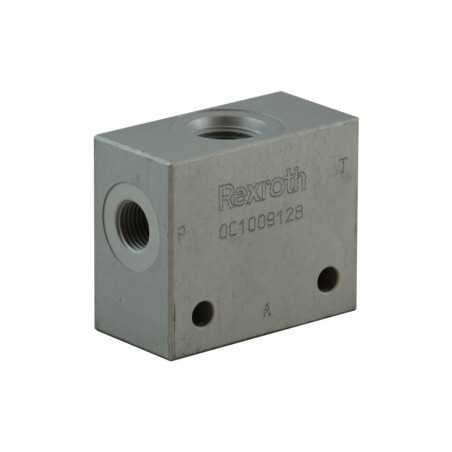 Bloc 1/4 alu cavité 081 - 3 voies RP - Bloc foré - Aluminium