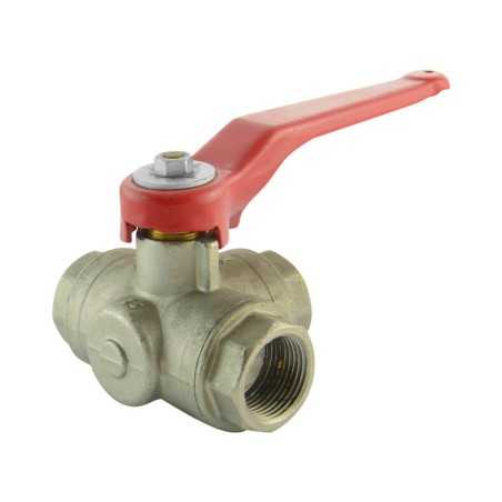 Vanne à boisseau sphérique 1" F/F PN 40  3 voies T