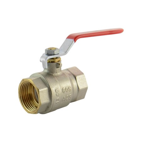 Vanne à boisseau sphérique 1" F/F laiton PN 25  2 voies