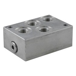 Plate cetop 2 1 element aluminium 1/4"