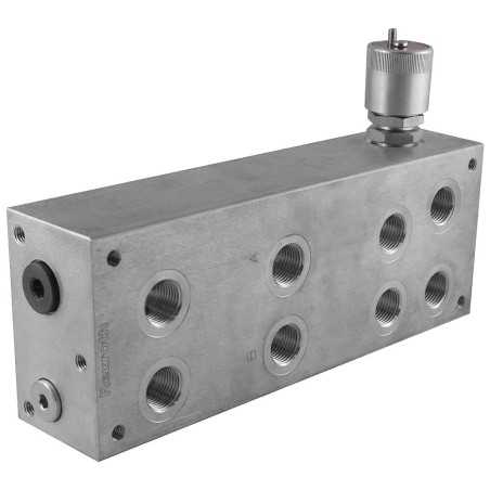 Plate cetop 5 3 éléments aluminium + LP 50/300 bar 1/2" - Components