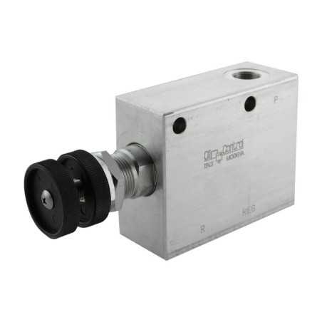 Pressure reducer 20l/mn block 3/8" VRP R VU 38 20 bar max set. handwheel - Pressure reducing Valve