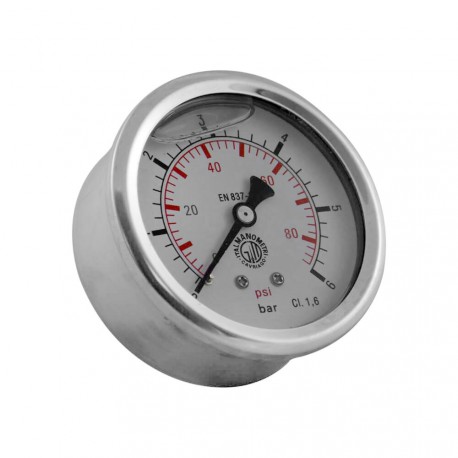 Pressure gauge - Ø63 - 0 to 06 bar - Rear connection 1/4"