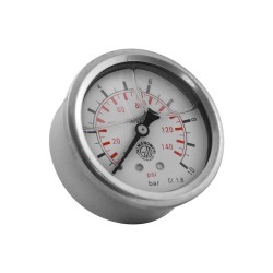 Pressure gauge - Ø63 - 0 to 10 bar - Rear connection 1/4"