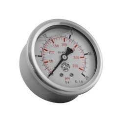 Pressure gauge - Ø63 - 0 to 25 bar - Rear connection 1/4"