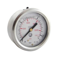 Pressure gauge - Ø63 - 0 to 160 bar - Rear connection 1/4"