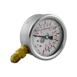 Pressure gauge - Ø63 - 0 to 10 bar - vertical connection 1/4"