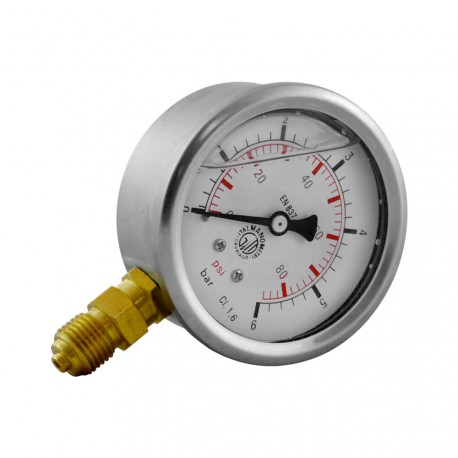 Pressure gauge - Ø63 - 0 to 06 bar - vertical connection 1/4"