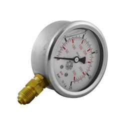 Pressure gauge - Ø63 - 0 to 25 bar - vertical connection 1/4"