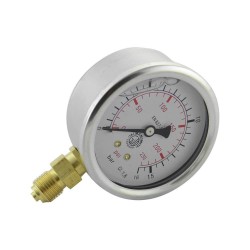 Pressure gauge - Ø63 - 0 to 16 bar - vertical connection 1/4"