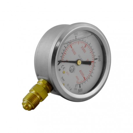 Pressure gauge - Ø63 - 0 to 315 bar - vertical connection 1/4"