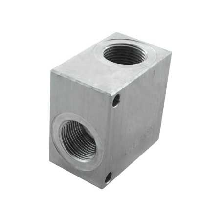 Bloc 1" alu cavité 021 - Bloc foré - Aluminium