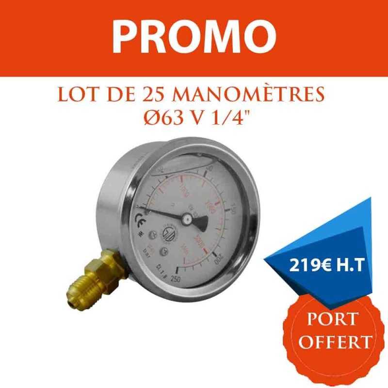 Lot De 5 Manomètres Divers (pression) - Occasion - Générique
