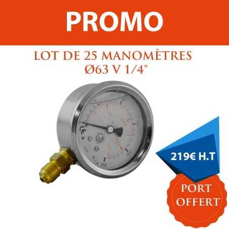 Lot de 25 Manométres diamétre 63
