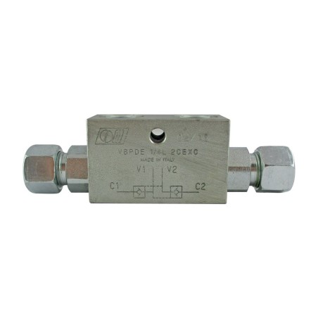 Clapet piloté DE 1/4 B2 7 2R tube 12L