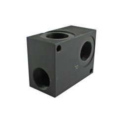 Bloc collecteur pour LP10 3/4 acier version B largueur 50mm - Blocs Hydrauliques - Acier