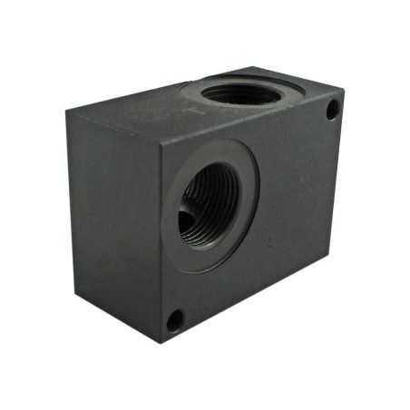 Bloc collecteur pour LP10 3/4 acier version B largueur 50mm - Blocs Hydrauliques - Acier