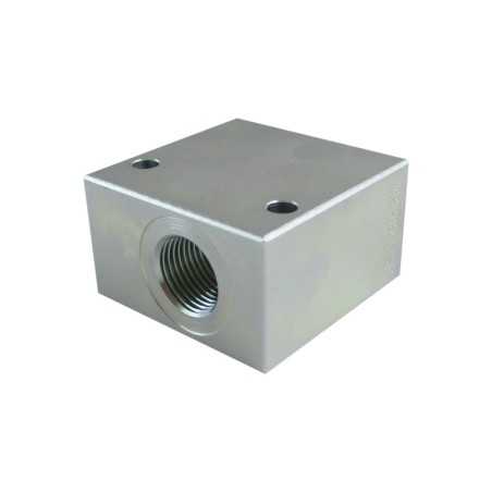 Block 1/2" steel - Manifold block - Steel