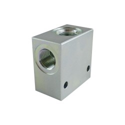 Block 1/2" steel - Manifold block - Steel