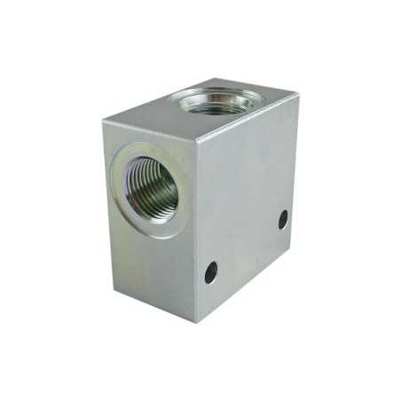 Block 1/2" steel - Manifold block - Steel