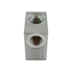 Bloc 3/8 alu cavité 019/V096001 nez de 15.8 - Bloc foré - Aluminium