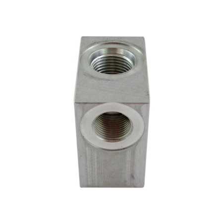 Bloc 3/8 alu cavité 019/V096001 nez de 15.8 - Bloc foré - Aluminium
