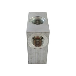 Bloc 1" aluminium cavité C16A - Bloc foré - Aluminium