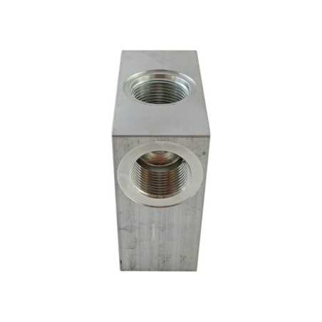 Bloc 1" aluminium cavité C16A - Bloc foré - Aluminium