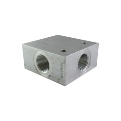 Bloc 1" aluminium cavité C16A - Bloc foré - Aluminium