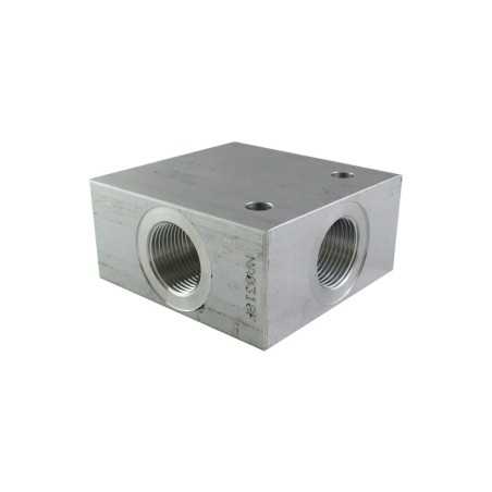 Bloc 1" aluminium cavité C16A - Bloc foré - Aluminium
