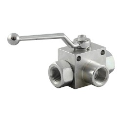 Manual valve - 3V - 1/2 - PN 500 - in L