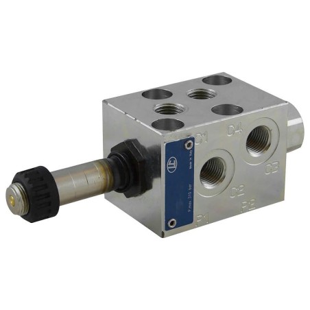 Déviateur 6 voies 25l/mn 1/4" VS120F 6EE empilable