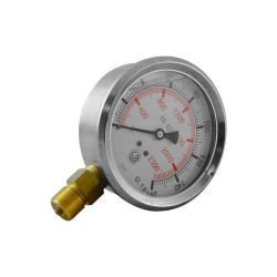 Pressure gauge - Ø100 - 0 to 160 bar - vertical connection 1/2