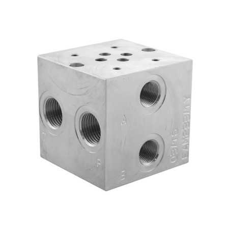 plate cetop3 1él alu 38 (AB) et 1/2 (PT)