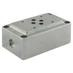 Embase cetop3 1él acier 3/8 AB latérale PT postérieur - Composants