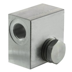 bloc hydraulique aluminium cavité 018  CA 08A 2N banjo