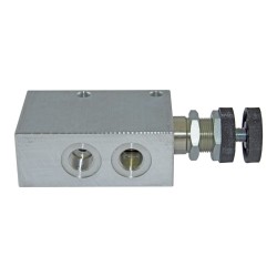OCGF - Flow reducer 20l/mn block 3/8  VRP R 38  20 bar max set. handwheel